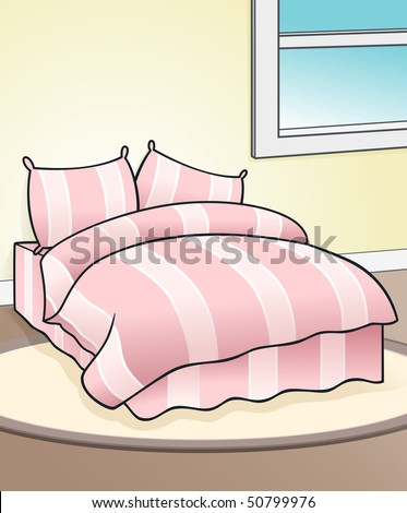Pink Bed Background - Vector Illustration - 50799976 : Shutterstock