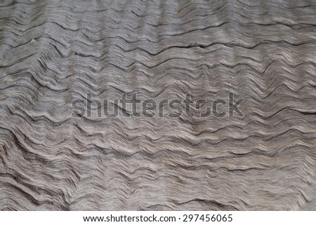 Wavy bark texture of a dead wood