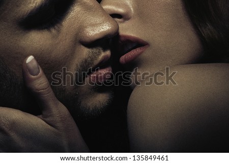 Kissing Couple Portrait