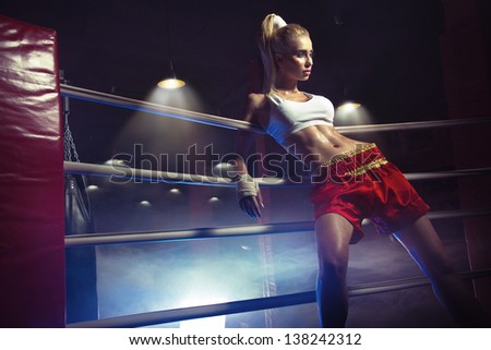 Sexy female boxer
