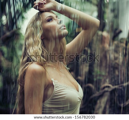 Young Sexy Woman In Jungle