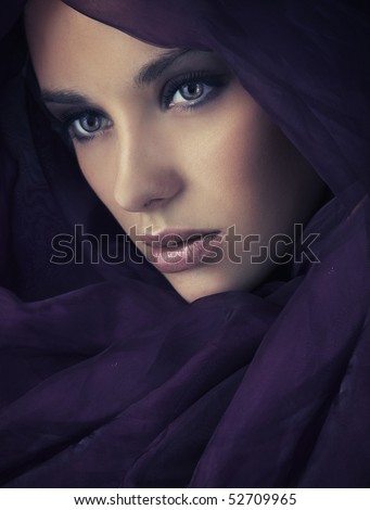 ]♥[ كوني مميزهـ وجذاابــهـ ]♥[ Stock-photo-arabic-style-portrait-of-a-young-beauty-52709965