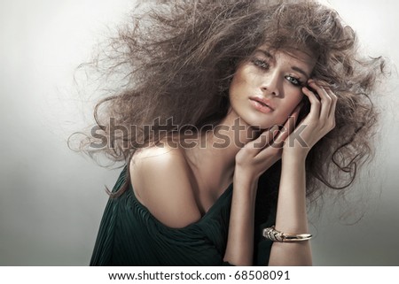 stock photo Portrait of a perfect brunette beauty