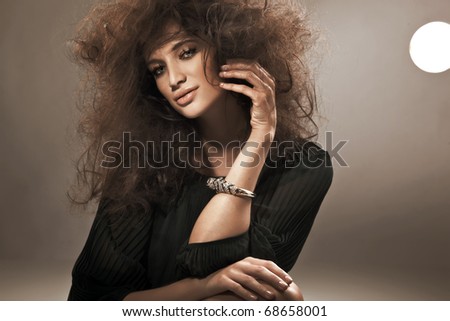 stock photo Portrait of a perfect brunette beauty perfect brunette