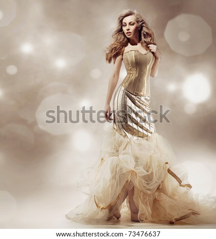 stock photo : Studio shot of a young beauty wearing luxury dress