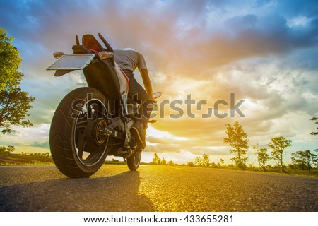 Motorbike on the road
