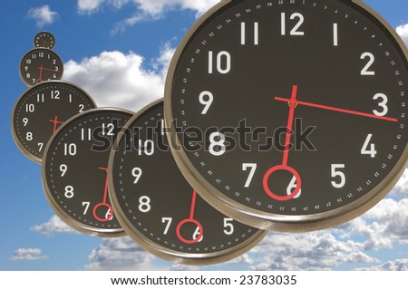 Time flies, six watches in the sky