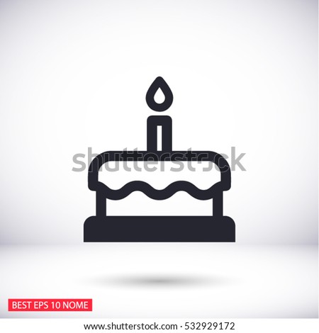 Vector Cake Icon - 532929172 : Shutterstock