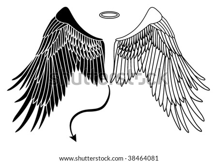 ۩╬♥Ashley Little Rock♥╬۩ Stock-vector--angel-and-devil-wings-38464081