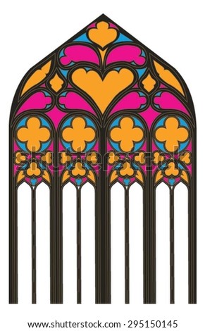 Gothic stained glass window