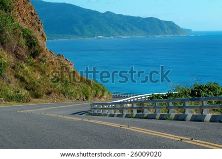 road ,long journey and seascape