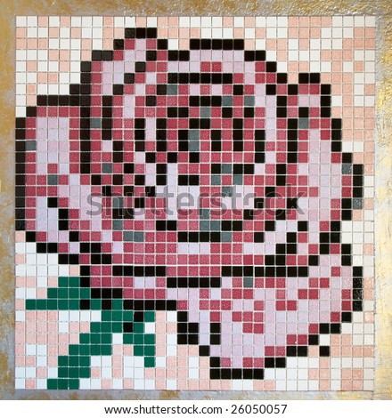 Mosaic rose picture