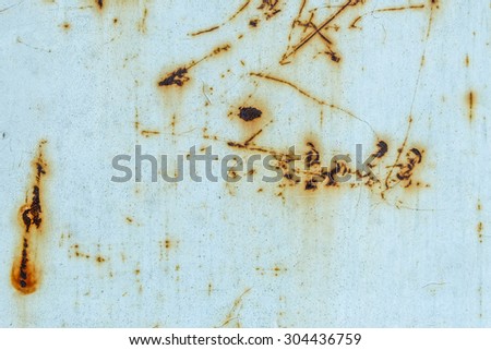 Painted steel board was damaged by rust texture background