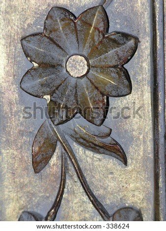 Engraved flower