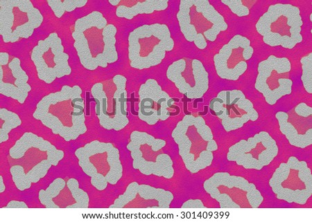 Vivid Pink Leopard Print High Definition Short Fur Textured Background