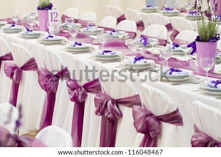 table set for wedding or another catered event dinner