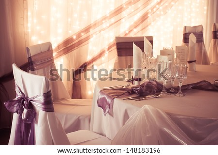 wedding table - colorized photo