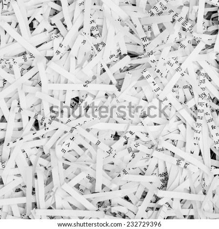 scrap paper from paper cutter