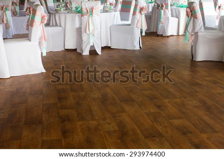 wedding or another catered event dance floor with chairs