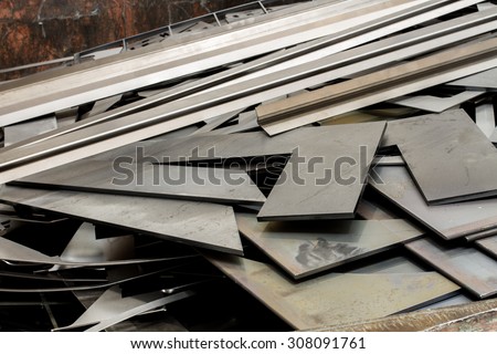 junk metal sheets cutted by laser