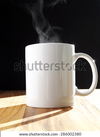 Steamy Blank White Coffee Mug