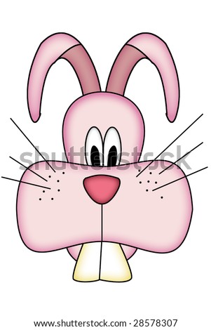 easter bunny pics cartoon. pink Easter bunny#39;s head