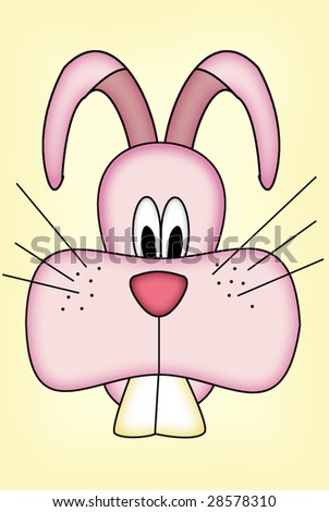 easter bunny pics cartoon. pink Easter bunny#39;s head