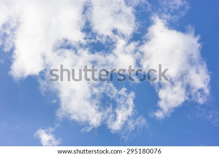 blue sky background with action clouds