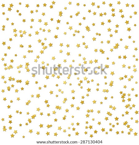 Gold foil confetti stars classic background