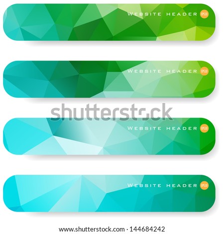 Abstract Green Banner Stock Vector Illustration 144684242 : Shutterstock