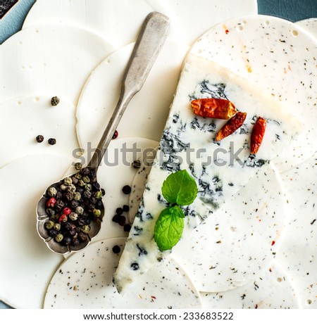 delicious blue cheese  and spices