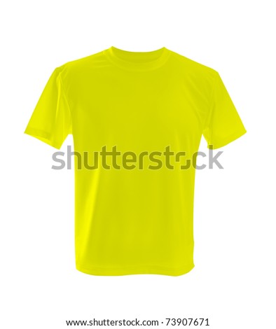 yellow T-shirt ñan be used as design template.