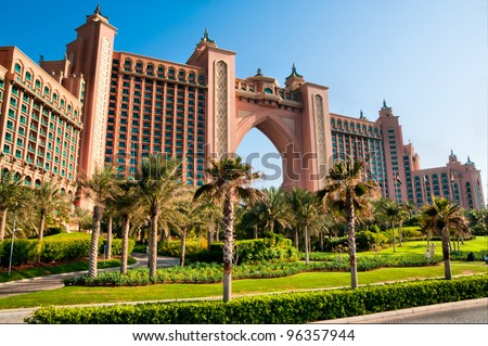 DUBAI, UAE - JANUARY 31: Atlantis, the Palm hotel in Dubai, UAE on January 31, 2012. Hotel with a total of 1539 rooms.
