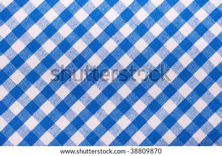 seamless texture of blue and white blocked tartan cloth