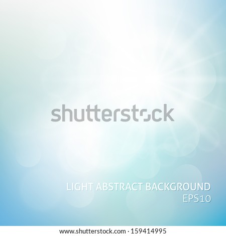 Abstract sky background with summer sun burst. Vector illustration