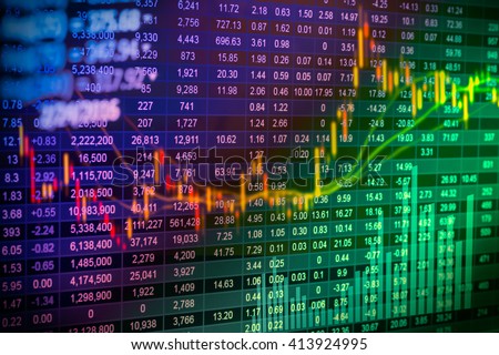 Financial stock market data. Candle stick graph chart of stock market \
,stock market data graph chart on LED concept, work for stock market background,stock market education and stock market analysis