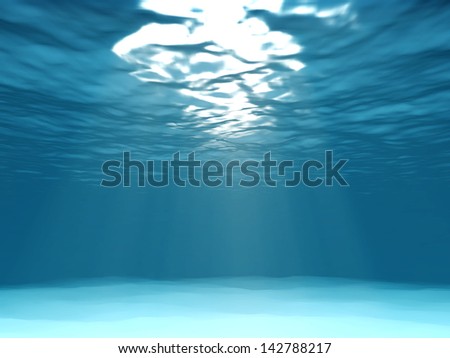 light underwater in the ocean