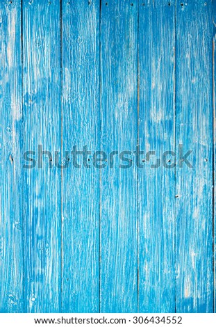 Blue wood plank wall texture or background.