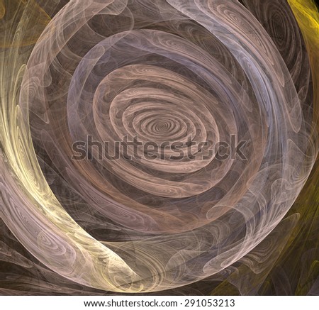 Abstract spiral in an ellipse with the texture of wood