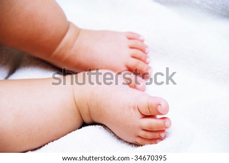 Cute baby feet