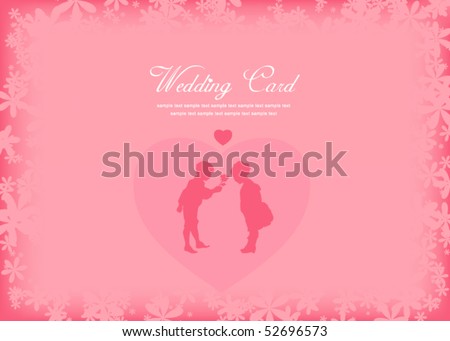 stock vector wedding card
