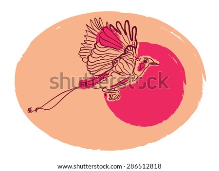 illustration of exotic bird