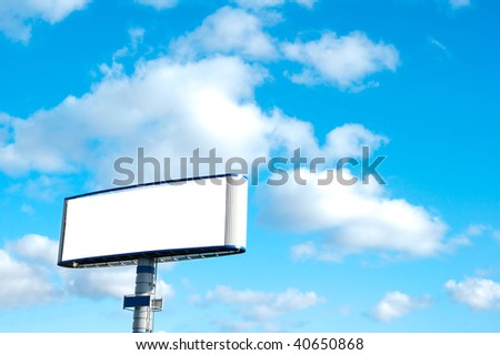 Big billboard with blank space and very clean ready to put your ad.