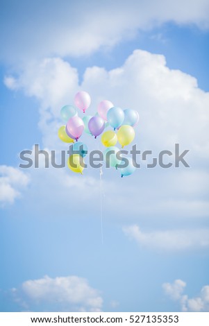 Helium Colorful Balloon fly up to the sky