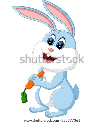 Illustration Of Cute Rabbit Cartoon - 385377361 : Shutterstock