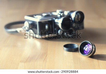 Retro video camera and its small lens