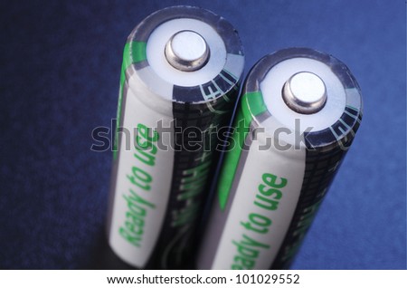close up of the Rechargeable batteries