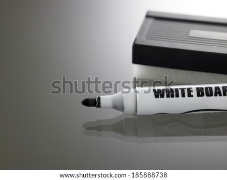 marker pen and eraser