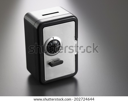 safe box on the gray background