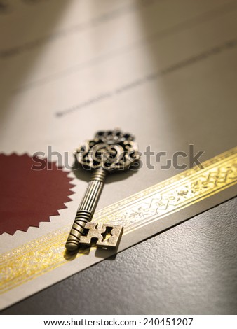 old key on the certificate